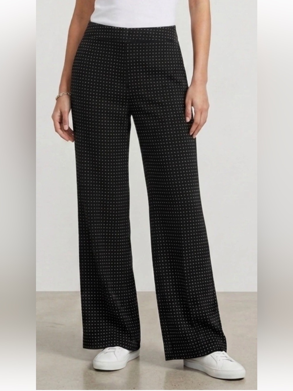 Chapter One Cross Stitch Line Black White Polka Dots Pants Sz 10